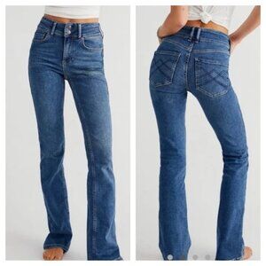 Free People We The Free Shayla Skinny Flare Jeans Size 32